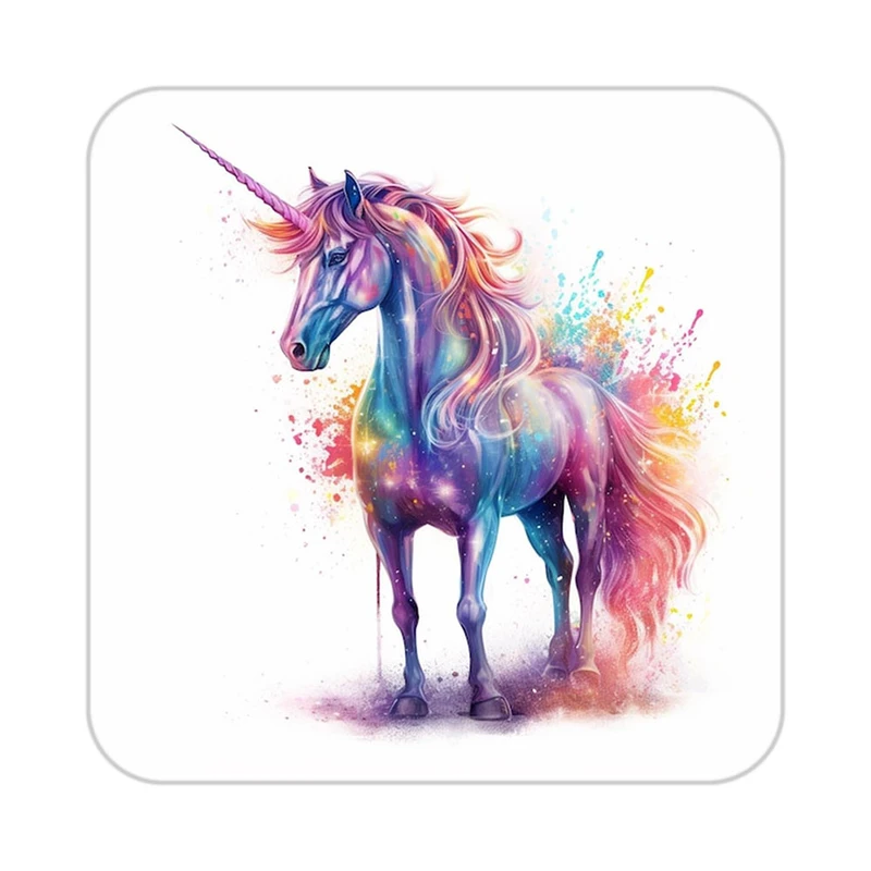 زیر لیوانی کاکتی طرح اسب تک شاخ و یونیکورن مدل mp32839