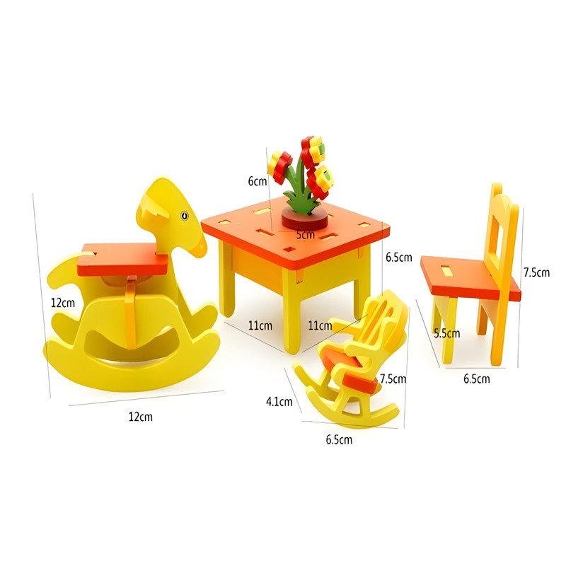 اسباب بازی چوبی مدل میز و صندلی