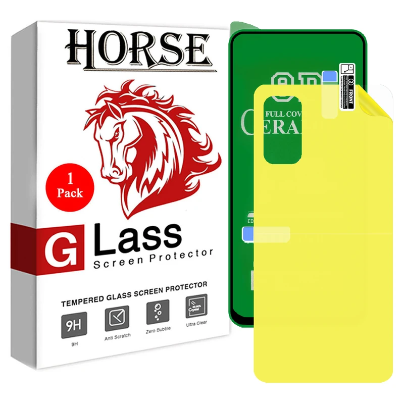 محافظ صفحه نمایش هورس مدل 2CRN مناسب برای گوشی موبایل شیائومی Poco M3 Pro 4G به همراه محافظ پشت گوشی