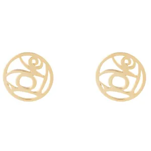 گوشواره طلا 18 عیار زنانه الن نار مدل 0672