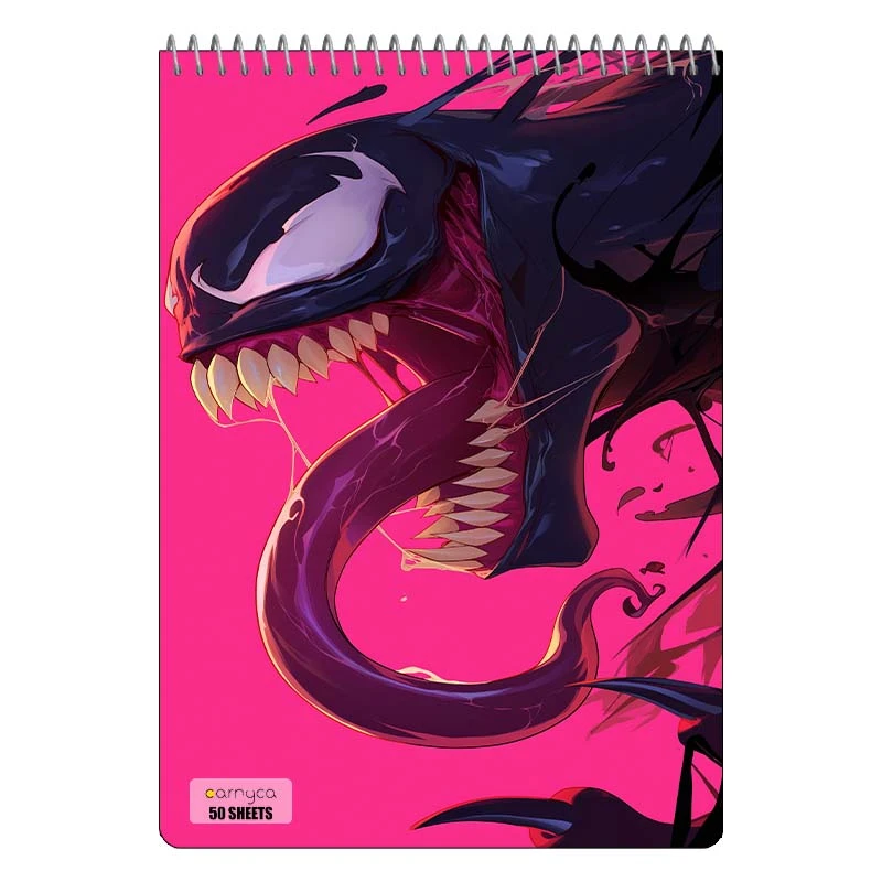 دفتر نقاشی 50 برگ سیمی کارنیکا طرح ونوم Venom کد 78855