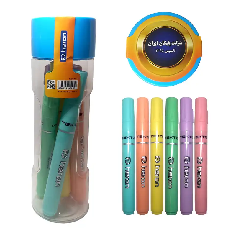ماژیک علامت گذار هرون مدل پاستیلی بسته 6 عددی