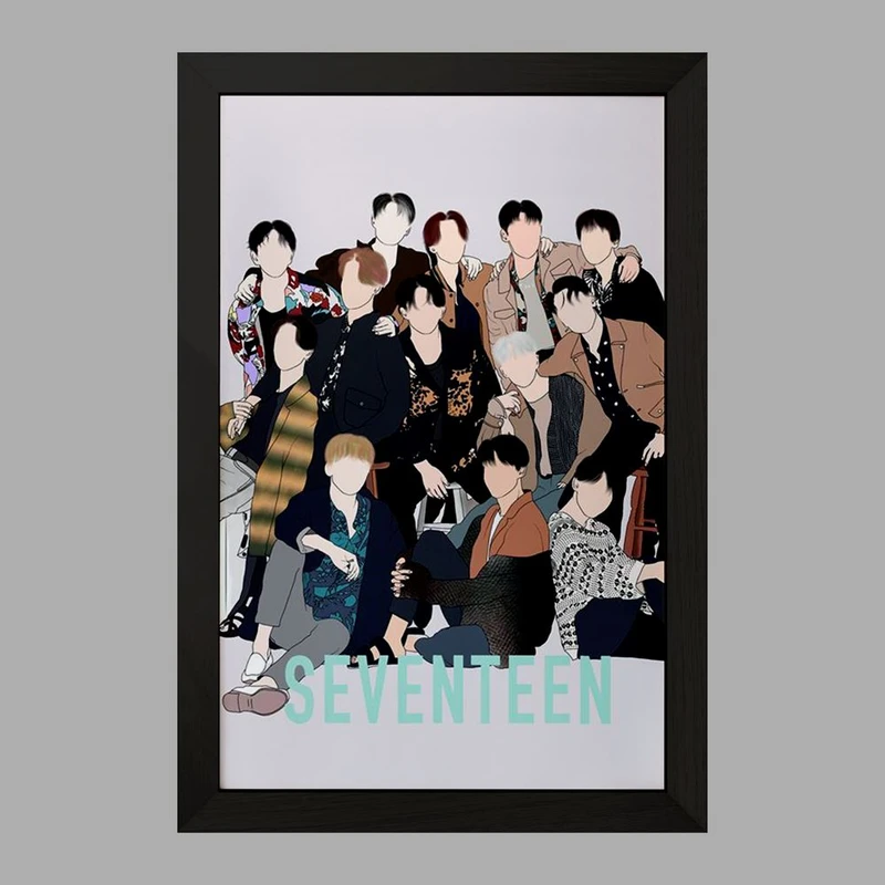 تابلو خندالو مدل گروه سونتین Seventeen  کد 12497