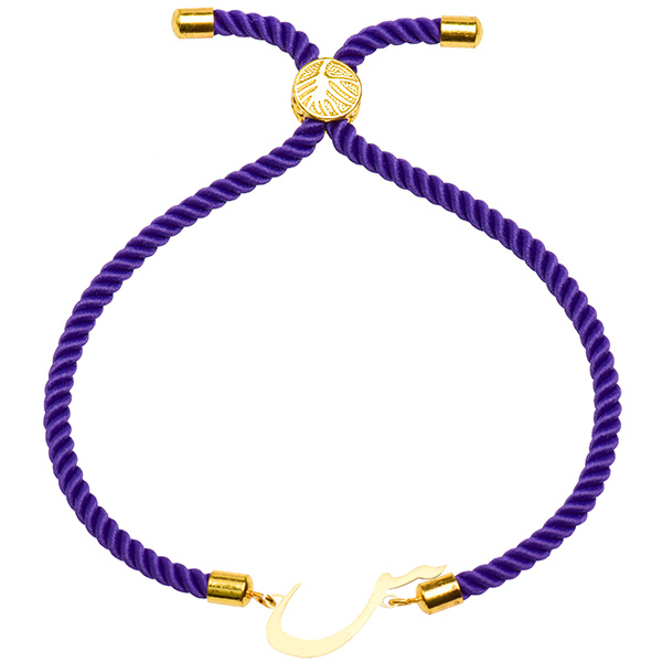 دستبند طلا 18 عیار دخترانه کرابو طرح حرف س مدل Krd1510