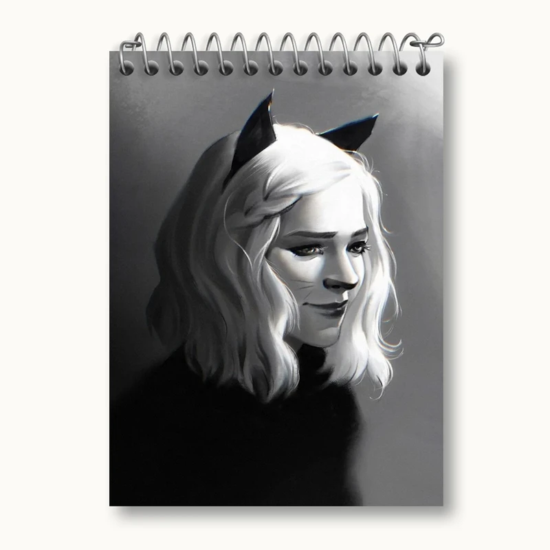 دفتر یادداشت 50 برگ خندالو مدل سریال ونزدی Wednesday کد 25195