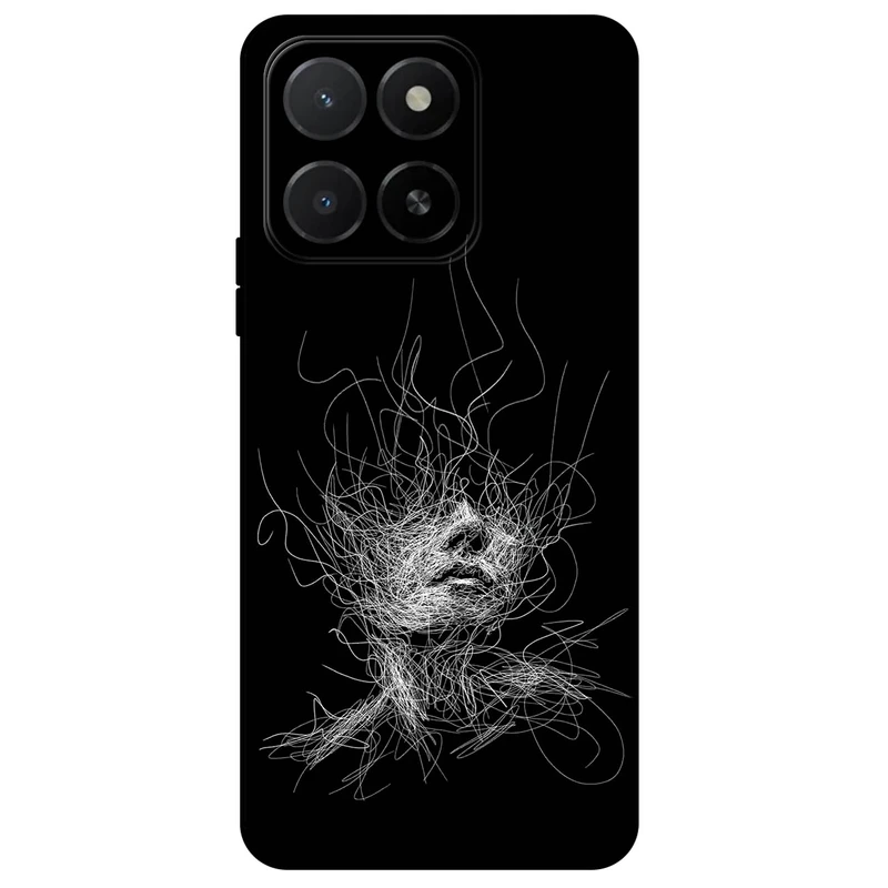  کاور مگافون طرح اسکچ صورت مدل 7423 مناسب برای گوشی موبایل آنر X5B / X5B Plus