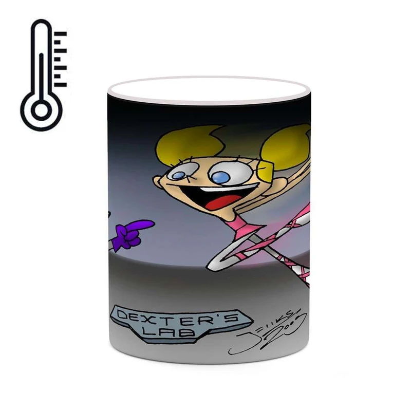 ماگ حرارتی کاکتی مدل کارتون Dexter's Laboratory کد mgh22467