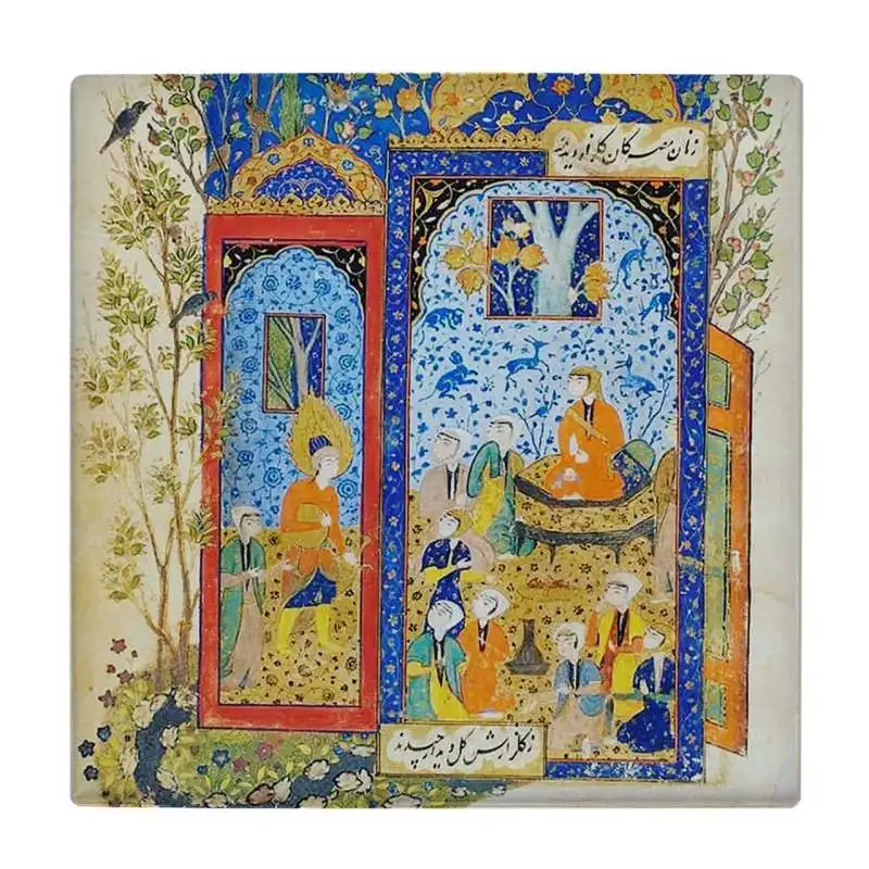 کاشی طرح نگارگری ایرانی مدل لوحی BDT132
