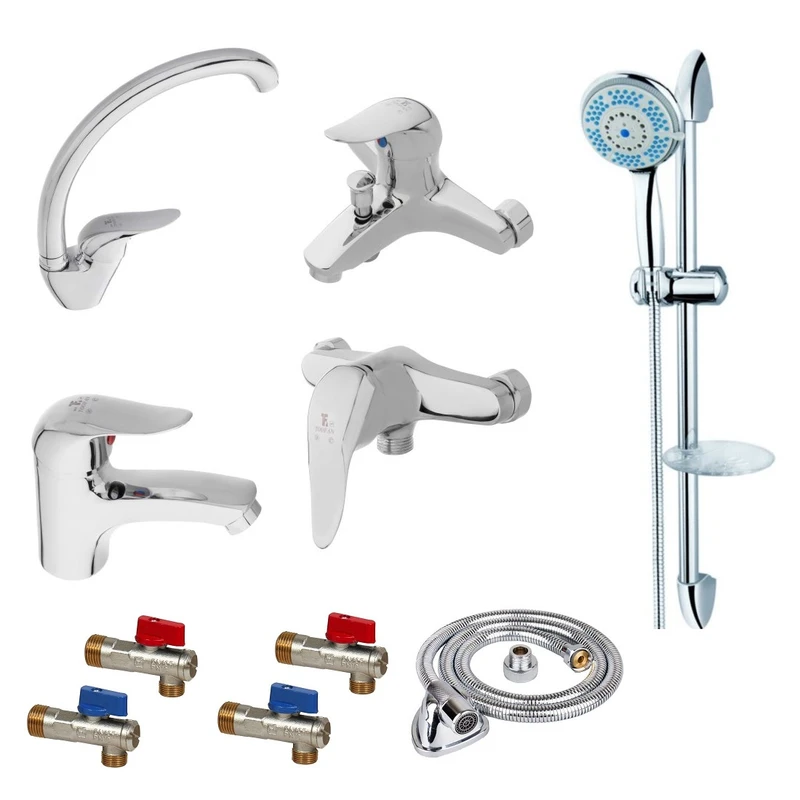 ست شیرآلات طوفان فلز مدل ندا مجموعه 10 عددی 