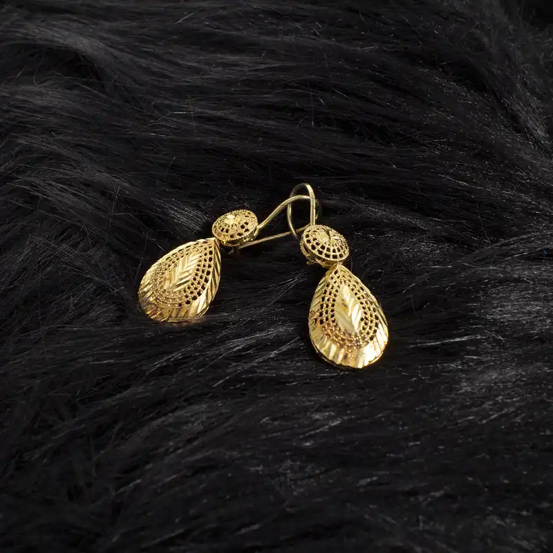 گوشواره نقره زنانه مدل اشک AMT-G014