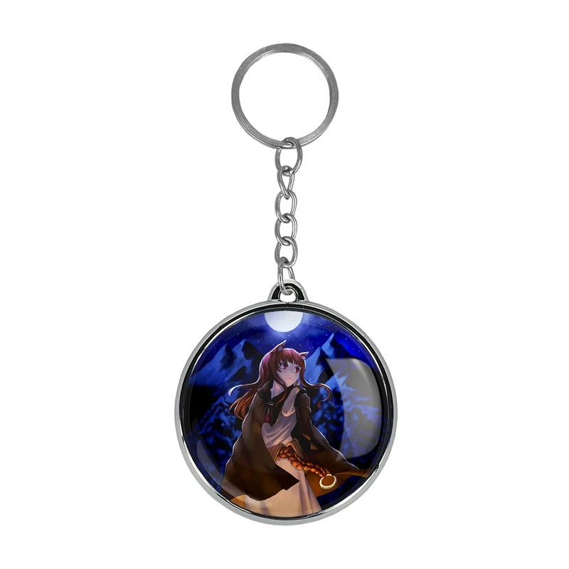 جاکلیدی خندالو طرح هولو انیمه ادویه و گرگ مدل دوطرفه کد 3610336104