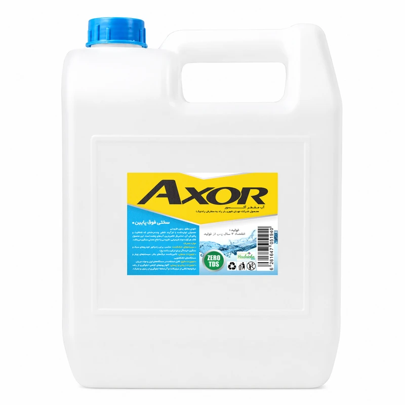 آب مقطر آکسور کد Axmo حجم 3400 میلی لیتر