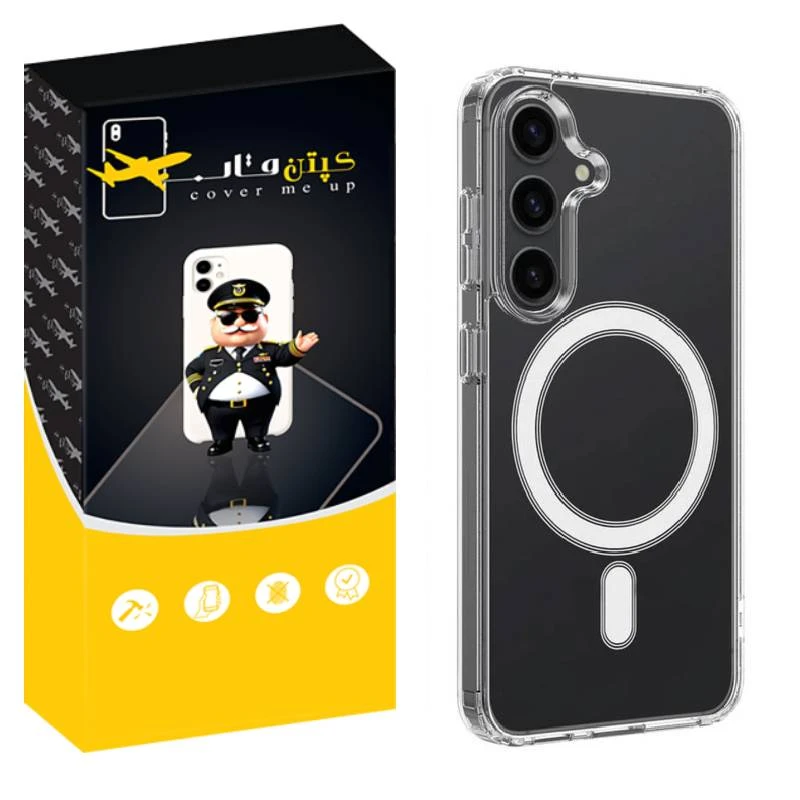 کاور کپتن قاب مدل مگ سیف طرح ژله ای مناسب برای گوشی موبایل سامسونگ Galaxy S23 FE 