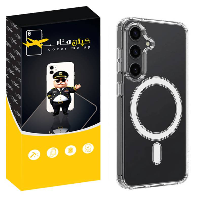کاور کپتن قاب مدل مگ سیف طرح ژله ای مناسب برای گوشی موبایل سامسونگ Galaxy S21 FE 