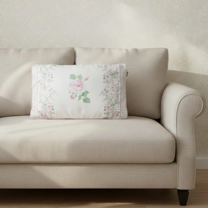 کاور کوسن انگلیش هوم مدل Rose Rain سایز 50x30 سانتی متر