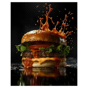 فرش پارچه‌ای مدل فرشینه طرح همبرگر طعم انفجار کد AR3059796