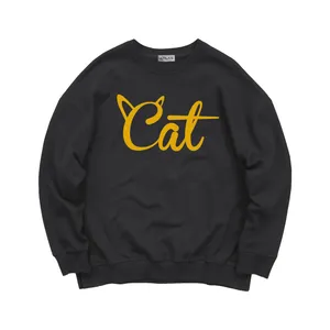 سویشرت دخترانه مدل CAT کد SW05 رنگ مشکی