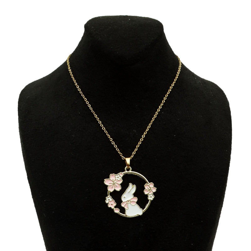 گردنبند دخترانه مدل خرگوش و گل های زیبا کد GZ-Beh-40 گردنبند دخترانه مدل خرگوش و گل های زیبا کد GZ-Beh-40