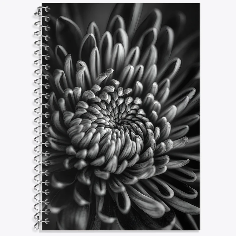 دفتر نت موسیقی 50 برگ خندالو طرح گل سیاه و سفید کد F5272