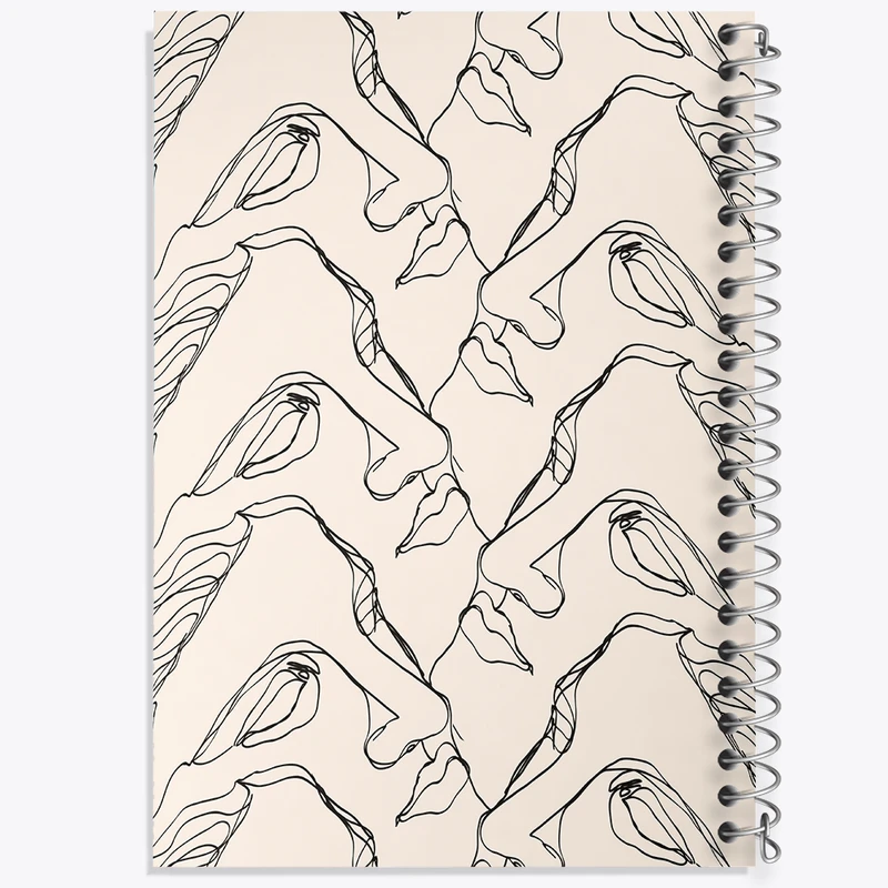 دفتر شطرنجی 50 برگ خندالو مدل مینیمال صورتک کد N917