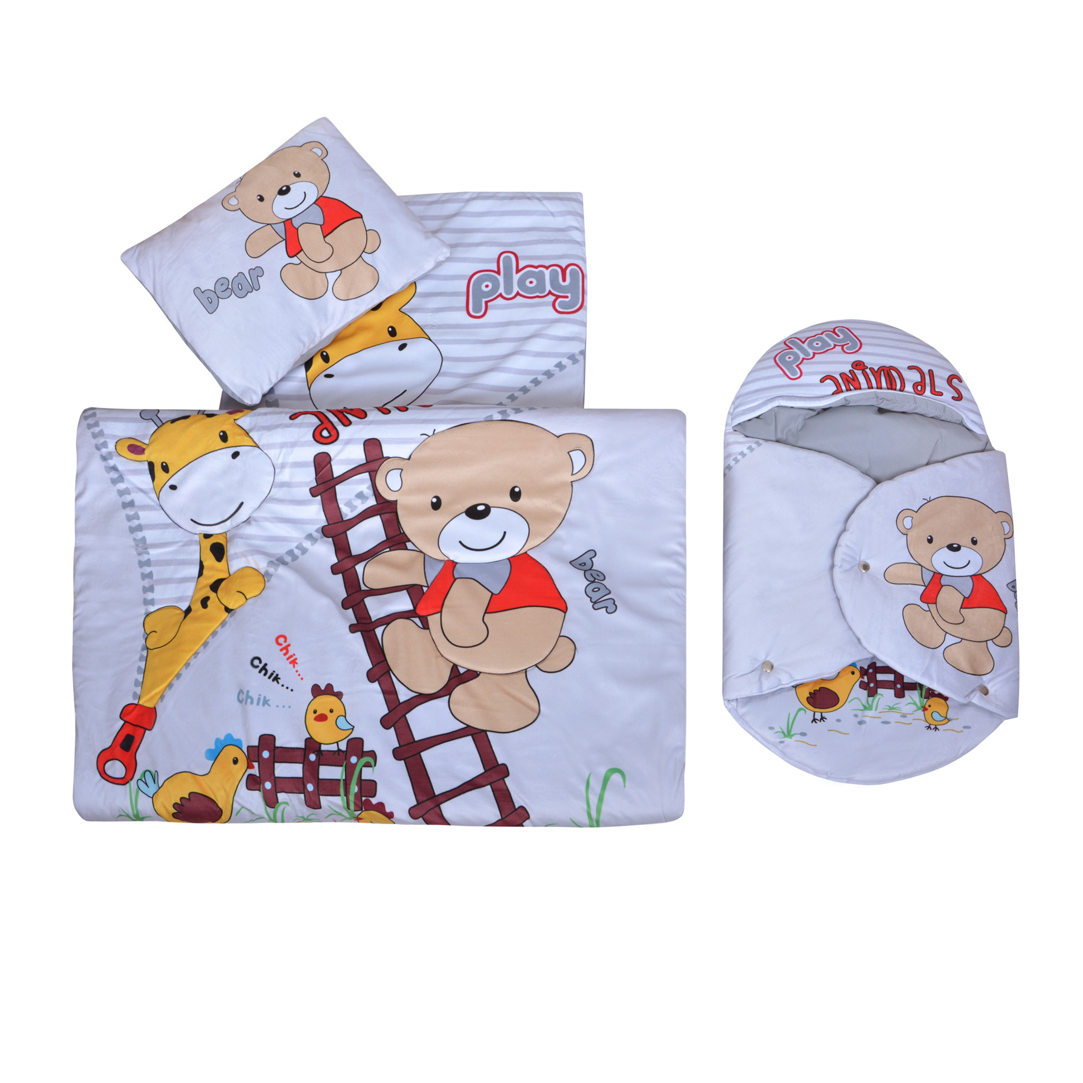 سرویس خواب 4 تکه کودک طرح خرس بازیگوش
