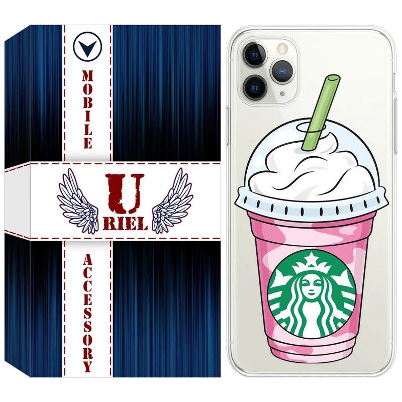کاور  یوریل مدل Clear کد 55 طرح استارباکس مناسب برای گوشی موبایل اپل iPhone 11 Pro Max