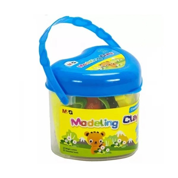 خمیر بازی ام اند جی مدل سطل قلب بسته 12 عددی