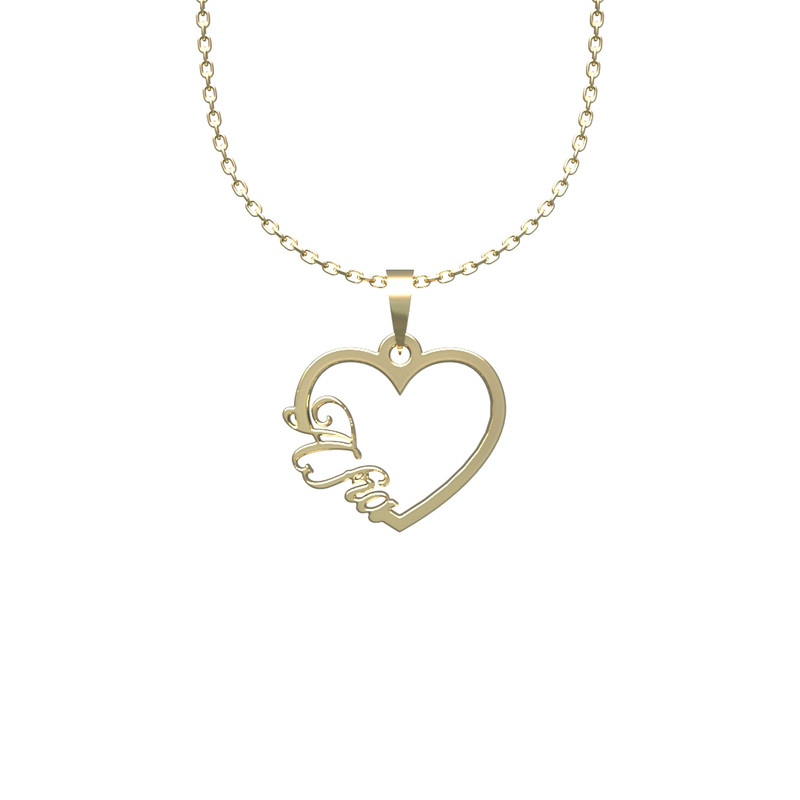 گردنبند طلا 18 عیار زنانه مدوپد مدل اسم افرا Afra کد YY2-1-1058