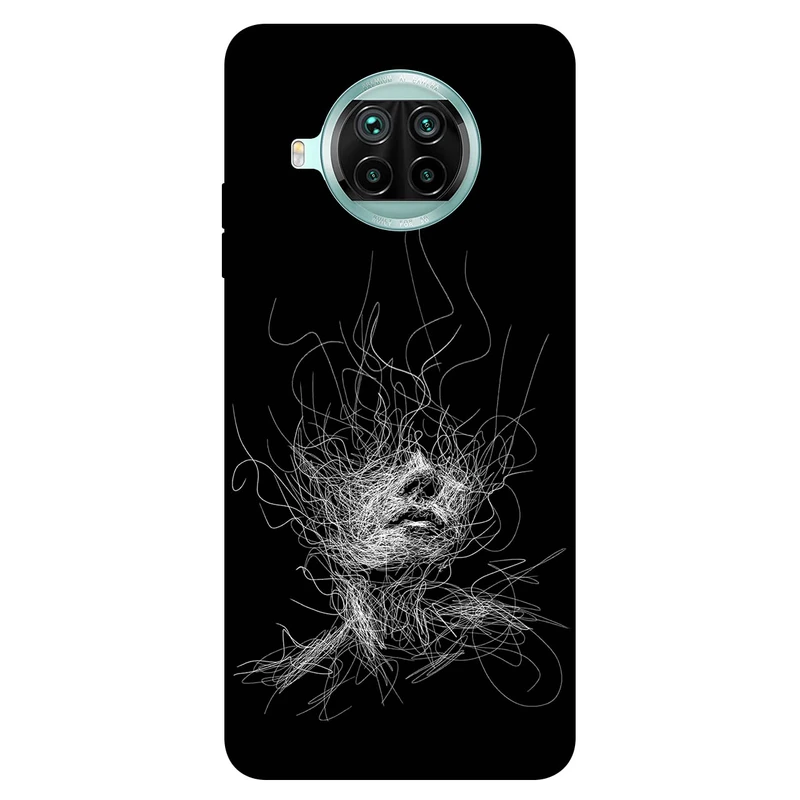 کاور مگافون طرح اسکچ صورت مدل 7423 مناسب برای گوشی موبایل شیائومی Mi 10T Lite 5G