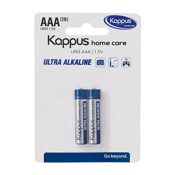 باتری نیم قلمی کاپوس هوم کر مدل اولترا آلکالاین بسته 2 عددی