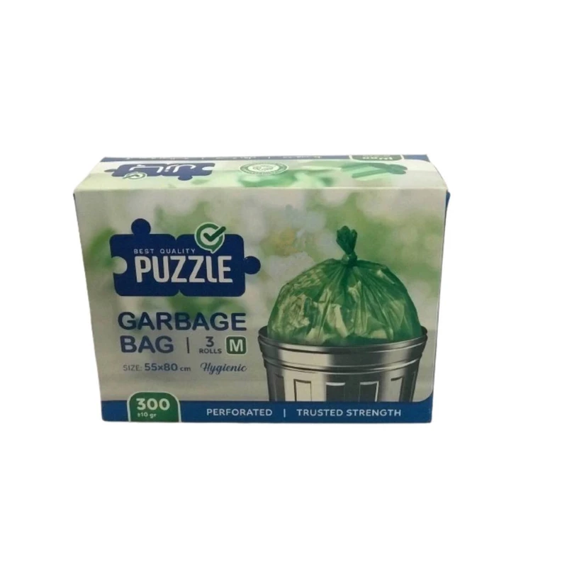 کیسه زباله پازل مدل 3 رول کد 80x55 بسته 42 عددی