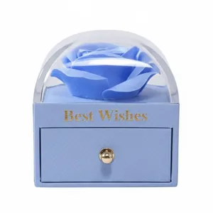 جعبه انگشتر مدل باکس گل رز 705