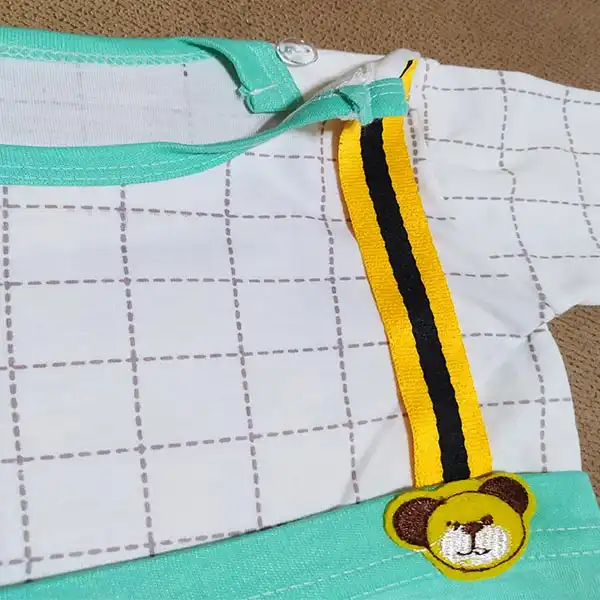 ست سرهمی و کلاه نوزادی مدل ساس بندی کد Sa1 رنگ سبز