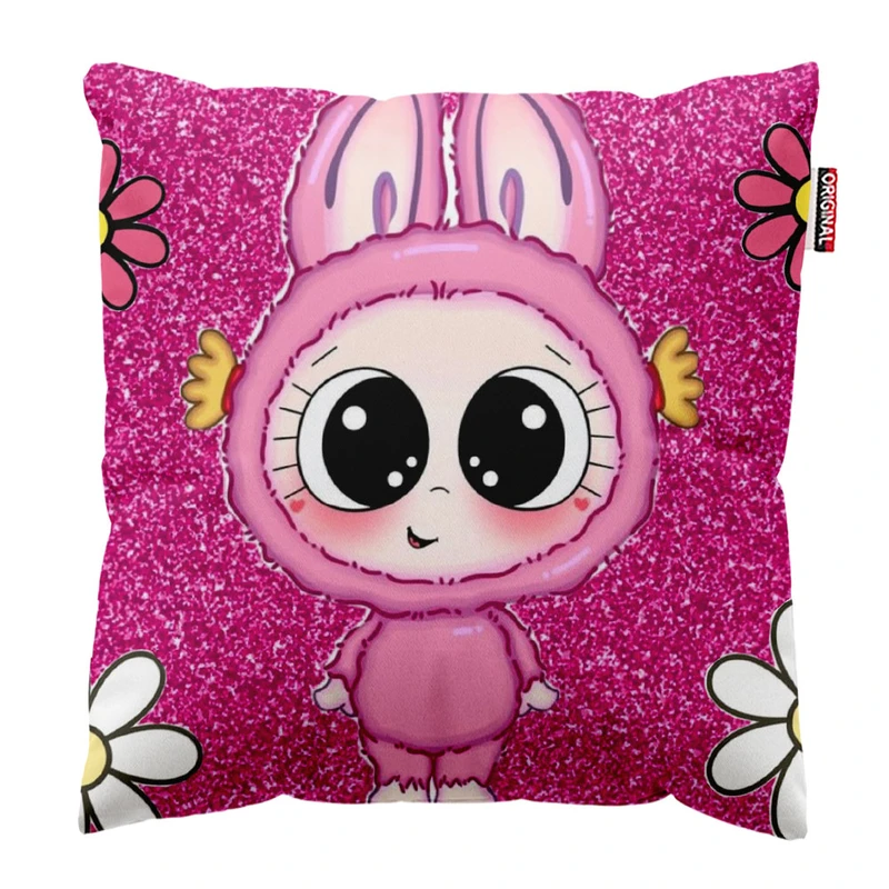 کوسن پاد آفرین طرح لبوبو کد 217 سایز 30*30 سانتی متر 