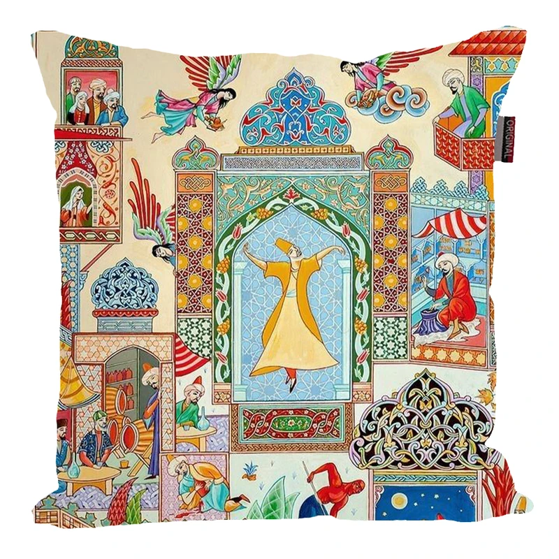 کوسن مدل نقاشی ایرانی شاهنامه کد KO295