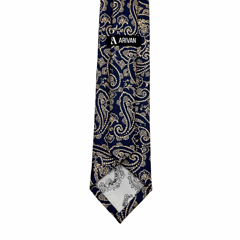 ست کراوات و دستمال جیب مردانه آریوان مدل بته جقه کد TB9903