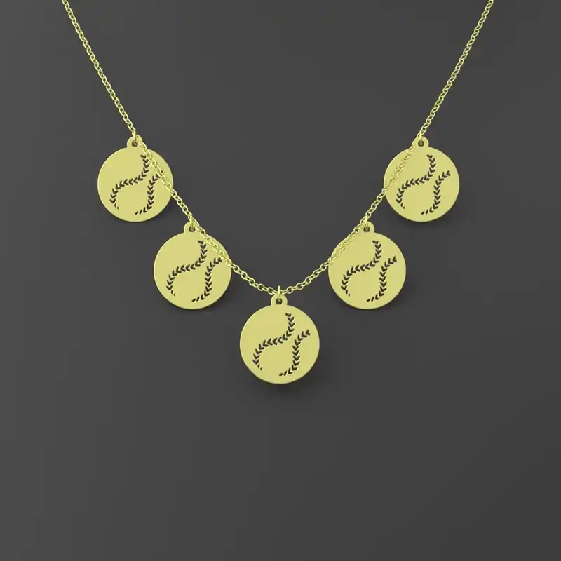 گردنبند طلا 18 عیار زنانه مدوپد مدل دایره و برگ کد RNA12234