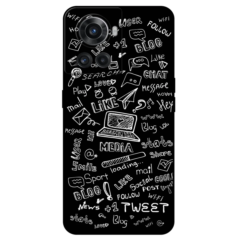 کاور مگافون طرح رسانه های اجتماعی مدل 1898 مناسب برای گوشی موبایل وان پلاس Ace
