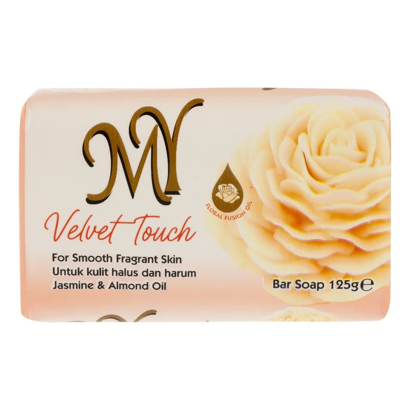 صابون شستشو صورت و بدن مای مدل Velvet Touch مناسب برای انواع پوست وزن 125 گرم