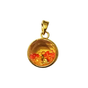 آویز گردنبند زنانه مدل ماه کریستال دار کد 230