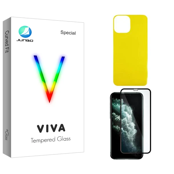 محافظ صفحه نمایش جانبو مدل Viva مناسب برای گوشی موبایل اپل iPhone 11 promax به همراه محافظ پشت گوشی