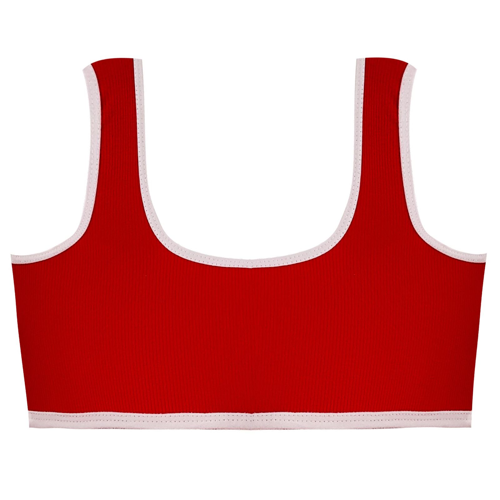 ست شورت و نیم تنه دخترانه ماییلدا مدل پددار گربه سرمایی کد 5164-6 رنگ قرمز - - 3