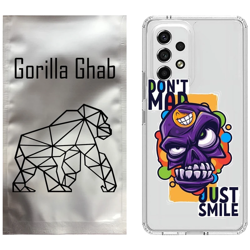کاور گوریلا قاب مدل CLG کد 33 طرح Smile مناسب برای گوشی موبایل سامسونگ Galaxy A52 / A52s