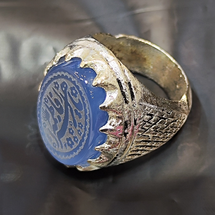 انگشتر مردانه مدل عقیق خطی کد 7600