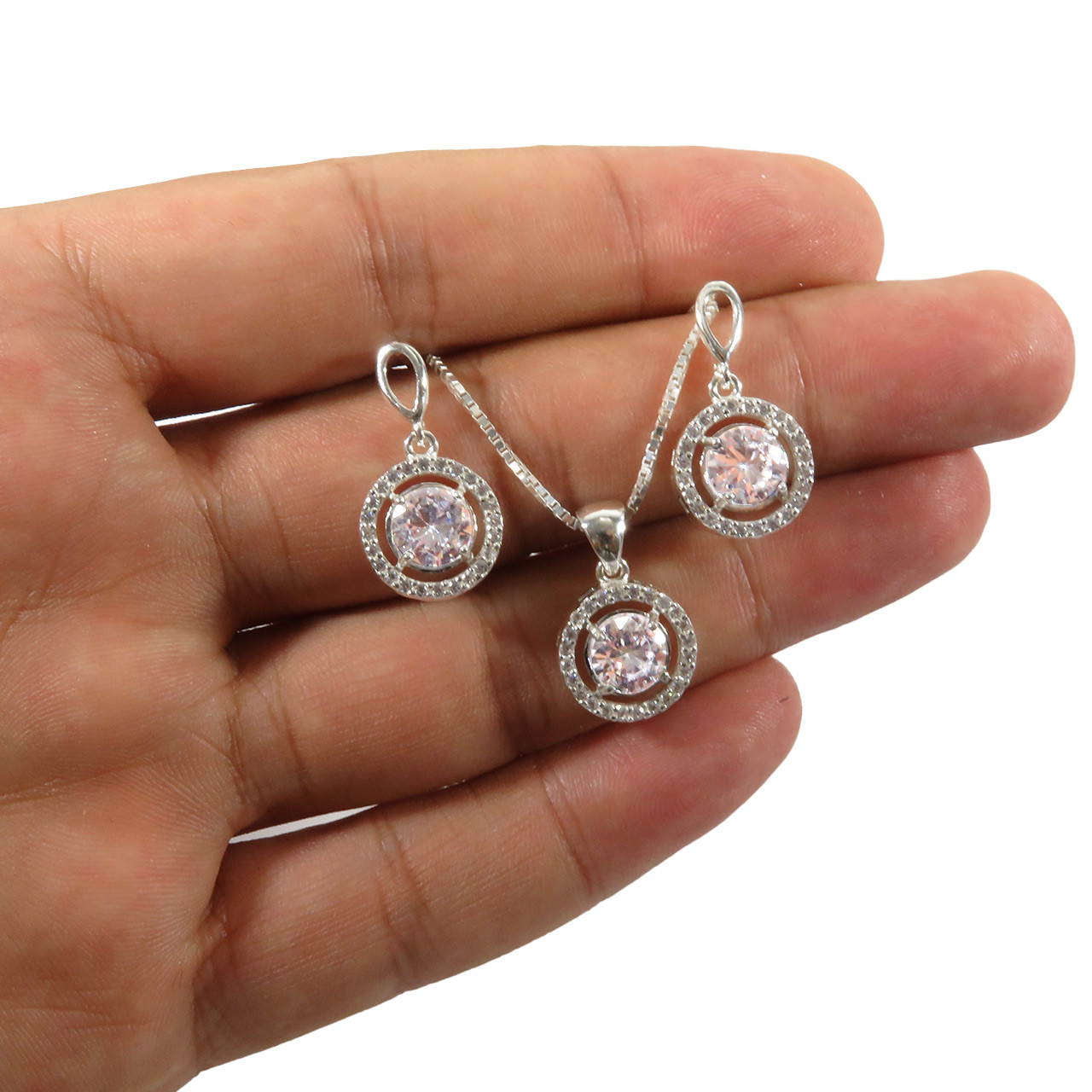 نیم ست نقره زنانه مدل AV180D-S7 C10