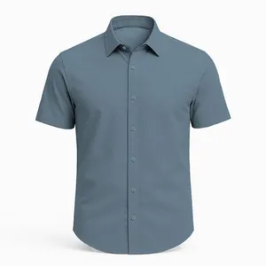 پیراهن آستین کوتاه یقه برگردان مردانه ابراف مدل رادین کد NOK