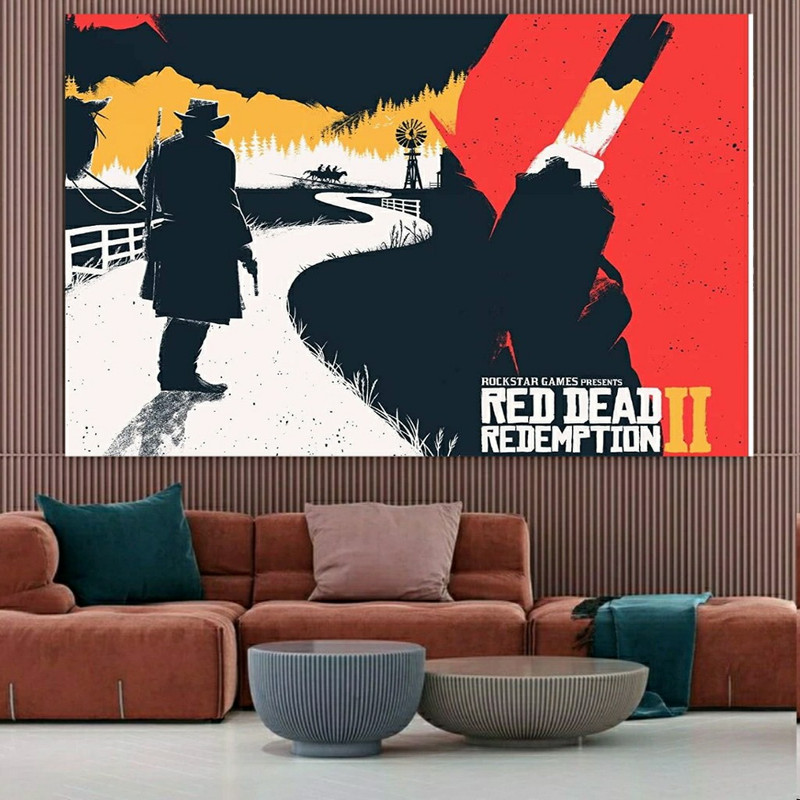 تابلو بوم طرح گیم ردد Red dead redemption 2 مدل SDB6962