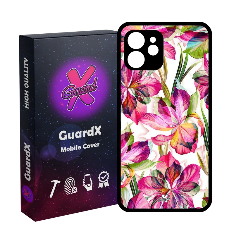 کاور گارد ایکس طرح گل مدل Glass10677 مناسب برای گوشی موبایل اپل iPhone 12
