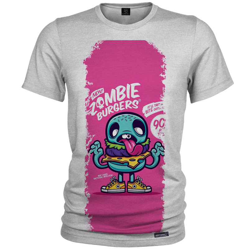 تی شرت آستین کوتاه مردانه 27 مدل Zombie Burgers کد MH1137