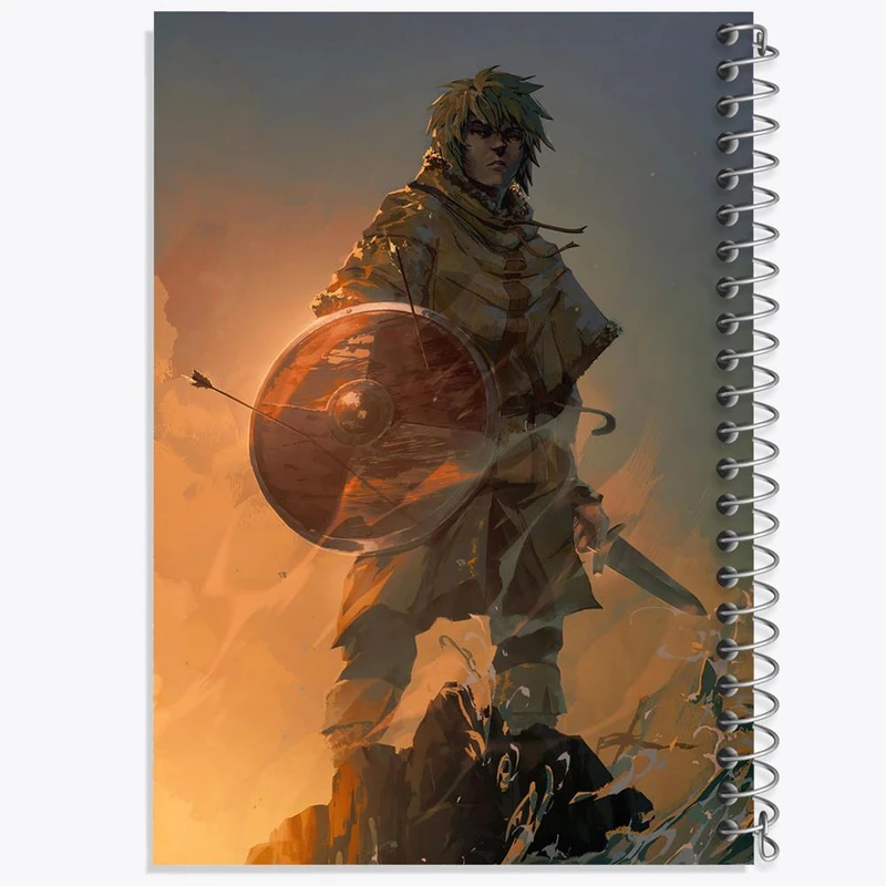 دفتر شطرنجی 50 برگ خندالو طرح تورفین انیمه حماسه وینلند Vinland Saga کد 27486